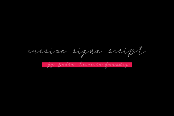 Cursive Signa Script: A Font for Digital Elegance